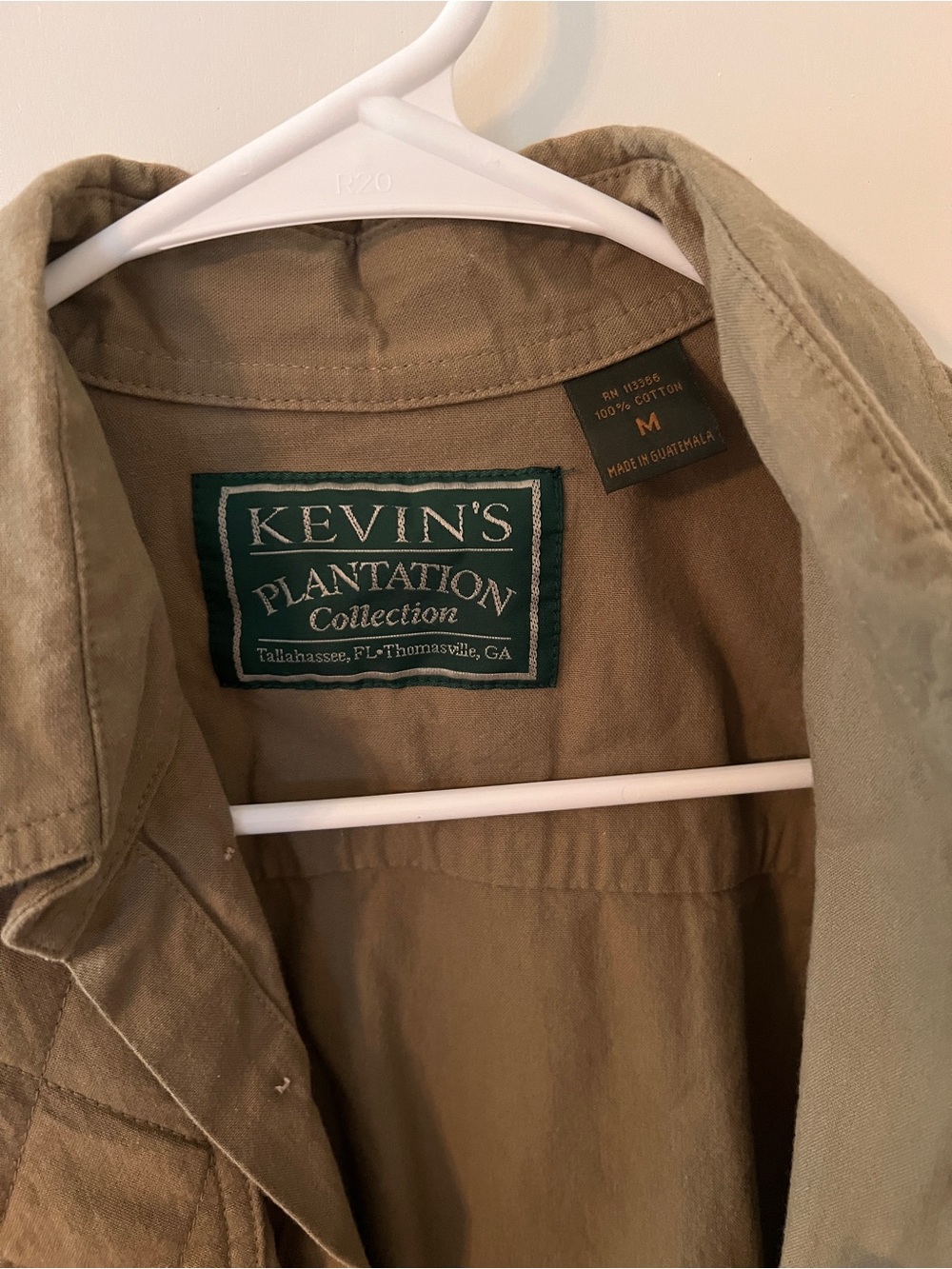 Men's Casual Button-Down Shirt in Olive Green